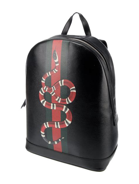 gucci backpack snake|Gucci snake dome leather backpack.